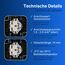 REV AquaStorm SPARSET - 5x Doppelsteckdose - Steckdose Feuchtraum IP55, zweipolig, Aufputz, waagrecht, 230V, 16A, anthrazit