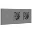 BSEED Touch Lichtschalter mit USB Steckdose Anschluss (Max. 2.1A) Typ C Port 1 Fach 1 Weg Wandschalter mit doppelten Steckdosen Unterputz Touchscreen-schalter mit Glasrahmen 228mm Grau