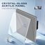 BSEED Touch Lichtschalter 1 Fach 2 Wege Glas Lichtschalter Grau Led Touch Schalter Touchscreen Funktioniert mit LED Lampe EU Standard(Nicht Smart Schalter)