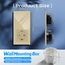 BSEED Touch Lichtschalter mit Steckdose 1 Fach 1 Weg Wandschalter mit LED Anzeige Unterputz Touchscreen-schalter mit Glasrahmen 157mm Gold 500W(Nicht Smart Schalter)