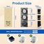 BSEED Touch Lichtschalter mit Schuko Steckdose mit LED Anzeiger doppelte 1 Fach 2 Wege Glas Lichtschalter mit einer USB Steckdose Anschluss (Max. 2.1A) Typ C Portn Golden 228mm