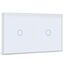 BSEED Touch Lichtschalter 1 Fach 2 Wege mit 1 Fach 2 Wege Glas Lichtschalter Weiß Led Touch Schalter Touchscreen Funktioniert mit LED Lampe 157mm EU Standard