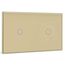 BSEED Touch Lichtschalter 1 Fach 2 Wege mit 1 Fach 2 Wege Glas Lichtschalter Gold Led Touch Schalter Touchscreen Funktioniert mit LED Lampe 157mm EU Standard