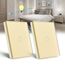 BSEED Lichtschalter 1 Fach 2 Weg Wandschalter gehärtetes Glas Touchscreen-schalter 86mm Unterputzschalter Golden - 2 pack(Nicht Smart Schalter)