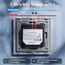BSEED Touch Lichtschalter 2 Fach 1 Weg Wandschalter Unterputz Lichtschalter mit Glasrahmen 86mm Lichtschalter Gold 500W(Nicht Smart Schalter)
