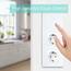 BSEED Touch Lichtschalter mit Steckdosen 2 Fach 1 Weg Wandschalter mit doppelten Steckdosen Unterputz Touchscreen-schalter mit Glasrahmen 228mm Weiß