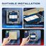 BSEED Touch Lichtschalter Dreifach 1 Fach 2 Wege Glas Lichtschalter Gold Led Touch Schalter Touchscreen Funktioniert mit LED Lampe 228mm EU Standard