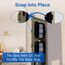 BSEED Touch Lichtschalter mit Schuko Steckdose mit LED Anzeiger doppelte 1 Fach 2 Wege Glas Lichtschalter mit einer USB Steckdose Anschluss (Max. 2.1A) Typ C Portn Grau 228mm