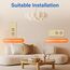 BSEED Touch Lichtschalter mit Schuko Steckdose mit LED Anzeiger 1 Fach 2 Wege Glas Lichtschalter mit Doppelt Wandsteckdosen Golden 228mm