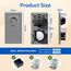 BSEED Steckdose mit Lichtschalter,Glas Touch Lichtschalter Unterputz Schalter,Schuko Steckdose mit 2 Fach 1 Wege Wandschalter Grau(Nicht Smart Schalter)