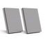BSEED 2 Pack Touch Lichtschalter 3 Fach 1 Weg Wandschalter Unterputz Lichtschalter mit Glasrahmen 86mm Lichtschalter Grau 500W(Nicht Smart Schalter)