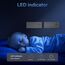 BSEED Touch Lichtschalter mit Schuko Steckdose mit LED Anzeiger doppelte 2 Fach 2 Wege Glas Lichtschalter mit eine Wandsteckdosen Grau 228mm