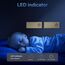 BSEED Touch Lichtschalter mit Schuko Steckdose mit LED Anzeiger doppelte 2 Fach 2 Wege Glas Lichtschalter mit eine Wandsteckdosen Golden 228mm