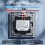 BSEED 2 Pack Touch Lichtschalter 2 Fach 1 Weg Wandschalter Unterputz Lichtschalter mit Glasrahmen 86mm Lichtschalter Grau 500W(Nicht Smart Schalter)