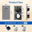 BSEED Steckdose mit Lichtschalter,Glas Touch Lichtschalter Unterputz Schalter,Schuko Steckdose mit 2 Fach 2 Wege Wandschalter Grau(Nicht Smart Schalter)