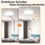 Tedeligo Kabelloser Lichtschalter Satz Funk, Mobiler Funksender Wandsender Licht 230V 100M Reichweite Funk Lichtschalter Für Lampe Keine Verkabelung Erforderlich, Leistung Bis Zu 2500W