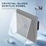 BSEED Touch Lichtschalter 2 Fach 2 Wege mit 2 Fach 2 Wege Glas Lichtschalter Grau Led Touch Schalter Touchscreen Funktioniert mit LED Lampe 157mm EU Standard