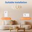 BSEED Steckdose mit Lichtschalter,Glas Touch Lichtschalter Unterputz Schalter,Schuko Steckdose mit 2 Fach 2 Wege Wandschalter Weiß(Nicht Smart Schalter)