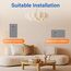 BSEED Steckdose mit Lichtschalter,Glas Touch Lichtschalter Unterputz Schalter,Schuko Steckdose mit 2 Fach 2 Wege Wandschalter Grau(Nicht Smart Schalter)