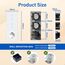 BSEED Touch Lichtschalter mit Schuko Steckdose mit LED Anzeiger doppelte 2 Fach 2 Wege Glas Lichtschalter mit eine Wandsteckdosen Weiß 228mm