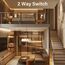 BSEED Steckdose mit Lichtschalter,Glas Touch Lichtschalter Unterputz Schalter,Schuko Steckdose mit 2 Fach 2 Wege Wandschalter Gold(Nicht Smart Schalter)