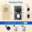 BSEED Steckdose mit Lichtschalter,Glas Touch Lichtschalter Unterputz Schalter,Schuko Steckdose mit 2 Fach 2 Wege Wandschalter Gold(Nicht Smart Schalter)