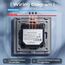 BSEED 2 Pack Touch Lichtschalter 3 Fach 1 Weg Wandschalter Unterputz Lichtschalter mit Glasrahmen 86mm Lichtschalter Grau 500W(Nicht Smart Schalter)