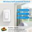Cerhot US funk lichtschalter set outdoor funkschalter 230v funk lichttaster funk-wandschalter funkschalter fernbedienung batterielos kabellose lichtschalter funktaster für lichter (US 1Gang 3V1 A)