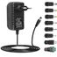 ZUOKENZU AC Adapter 9V 2A Netzteil AC220V zu DC9V 500mA 1000mA 1500mA 2000mA Leistungstreiber 5,5mm mit 8 DC Steckeradaptern Konverter Wechselrichter Ladegerät Transformator AC-DC Adapter (DC9V~2A)