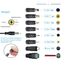 ZUOKENZU AC Adapter 12V 2A Netzteil AC220V zu DC12V 500mA 1000mA 1500mA 2000mA Leistungstreiber 5,5mm mit 8 DC Steckeradaptern Wechselrichter Ladegerät Transformator AC-DC Adapter (DC12V~2A)