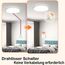 Tedeligo Kabelloses Lichtschalter Set, Mobiler Funksender Wandsender 2 in 1 Funkschalter Licht 100M Reichweite Funk Lichtschalter Für 230V Lampe Leistung Bis Zu 2500W, Keine Verkabelung Erforderlich
