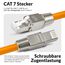 4x RJ45 Stecker CAT 7 werkzeuglos 10 GBit/s 600 MHz Netzwerkstecker geschirmt PoE für CAT8 CAT7A CAT7 CAT6A Verlegekabel Netzwerkkabel Installationskabel AWG 22-24 LAN Kabel vergoldete Kontakte