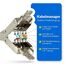 12x CAT 7 RJ45 Stecker 10 GBit/s 600 MHz Netzwerkstecker werkzeuglos PoE für CAT8 CAT7A CAT7 CAT6A Netzwerkkabel Verlegekabel Installationskabel AWG 22-24 LAN Kabel Crimpstecker Vergoldete Kontakte