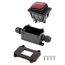 QWORK® IP65 wasserdichter Inline-Kabelschalter mit roter Kontrollleuchte, 220V 30A, DPST-Wippschalter, Dual-Positions Ein/Aus Wippschalter