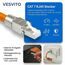 3x CAT 7 RJ45 Stecker 10 GBit/s 600 MHz Netzwerkstecker werkzeuglos PoE für CAT8 CAT7A CAT7 CAT6A Netzwerkkabel Verlegekabel Installationskabel AWG 22-24 LAN Kabel Crimpstecker Vergoldete Kontakte