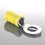AUPROTEC 50x Ringkabelschuhe 4,0-6,0 mm² gelb Loch-Ø M4 Teillisoliert PVC RV Kabel-Verbinder aus Kupfer verzinnt