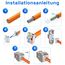 HB-DIGITAL 1x CAT 7 Keystone RJ45 Modul Buchse für starre LAN Kabel 10 Gbit/s AWG 22-24 werkzeuglos LSA vollgeschirmt STP vergoldete Kontakte für Patchpanel Netzwerkdose