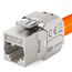 HB-DIGITAL 1x CAT 7 Keystone RJ45 Modul Buchse für starre LAN Kabel 10 Gbit/s AWG 22-24 werkzeuglos LSA vollgeschirmt STP vergoldete Kontakte für Patchpanel Netzwerkdose