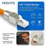 24x CAT 7 RJ45 Stecker 10 GBit/s 600 MHz Netzwerkstecker werkzeuglos PoE für CAT8 CAT7A CAT7 CAT6A Netzwerkkabel Verlegekabel Installationskabel AWG 22-24 LAN Kabel Crimpstecker Vergoldete Kontakte