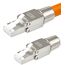 2x CAT 7 RJ45 Stecker 10 GBit/s 600 MHz Netzwerkstecker werkzeuglos PoE für CAT8 CAT7A CAT7 CAT6A Netzwerkkabel Verlegekabel Installationskabel AWG 22-24 LAN Kabel Crimpstecker Vergoldete Kontakte
