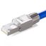HB-DIGITAL 1x CAT 8 RJ45 Stecker Netzwerkstecker für starre LAN Kabel Verlegekabel Ethernet - werkzeuglos LSA - 40 Gbit/s AWG 22-26 vollgeschirmt STP 50μ vergoldete Kontakte