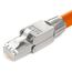 HB-DIGITAL 1x CAT 7 RJ45 Stecker Netzwerkstecker für starre LAN Kabel Verlegekabel Ethernet - werkzeuglos LSA - 10 Gbit/s AWG 22-24 vollgeschirmt STP 50μ vergoldete Kontakte