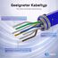 HB-DIGITAL 4x CAT 8 RJ45 Stecker Netzwerkstecker für starre LAN Kabel Verlegekabel Ethernet - werkzeuglos LSA - 40 Gbit/s AWG 22-26 vollgeschirmt STP 50μ vergoldete Kontakte