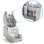 HB-DIGITAL 48x CAT 7 Keystone RJ45 Modul Buchse für starre LAN Kabel 10 Gbit/s AWG 22-24 werkzeuglos LSA vollgeschirmt STP vergoldete Kontakte für Patchpanel Netzwerkdose