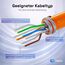 HB-DIGITAL 100x CAT 7 RJ45 Stecker Netzwerkstecker für starre LAN Kabel Verlegekabel Ethernet - werkzeuglos LSA - 10 Gbit/s AWG 22-24 vollgeschirmt STP 50μ vergoldete Kontakte