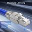 HB-DIGITAL 12x CAT 8 RJ45 Stecker Netzwerkstecker für starre LAN Kabel Verlegekabel Ethernet - werkzeuglos LSA - 40 Gbit/s AWG 22-26 vollgeschirmt STP 50μ vergoldete Kontakte