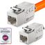 HB-DIGITAL 2x CAT 6a Keystone RJ45 Modul Buchse für starre LAN Kabel - GHMT Zertifiziert - 10 Gbit/s AWG 23-26 werkzeuglos LSA vollgeschirmt STP vergoldete Kontakte für Patchpanel Netzwerkdose