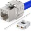 HB-DIGITAL 100x CAT 8 Keystone RJ45 Modul Buchse für starre LAN Kabel - GHMT Zertifiziert - 40 Gbit/s AWG 22-26 werkzeuglos LSA vollgeschirmt STP vergoldete Kontakte für Patchpanel und Netzwerkdose