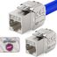 HB-DIGITAL 2x CAT 8 Keystone RJ45 Modul Buchse für starre LAN Kabel - GHMT Zertifiziert - 40 Gbit/s AWG 22-26 werkzeuglos LSA vollgeschirmt STP vergoldete Kontakte für Patchpanel und Netzwerkdose
