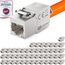 HB-DIGITAL 48x CAT 6a Keystone RJ45 Modul Buchse für LAN Kabel - GHMT Zertifiziert - 10 Gbit/s bis 500 MHz AWG 22-24 werkzeuglos LSA vollgeschirmt STP Einbaubuchse für Patchpanel und Netzwerkdose